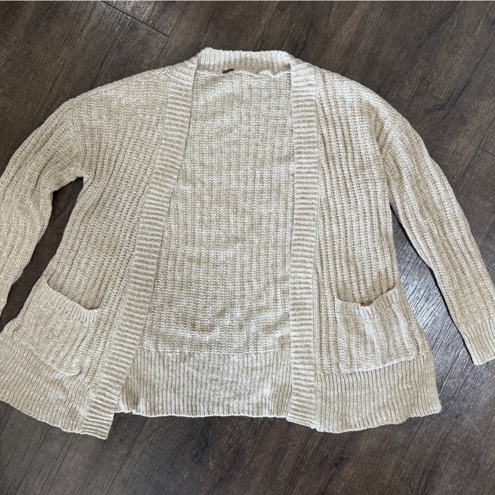 Open sweater with tie sides